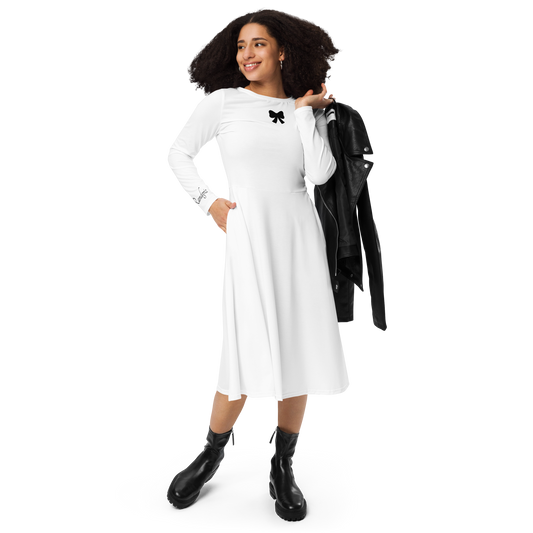 Hrist long sleeve midi dress.