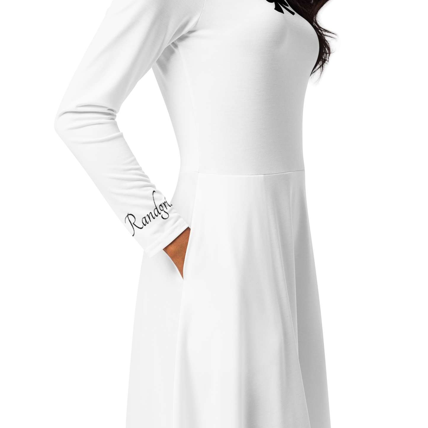 Hrist long sleeve midi dress.