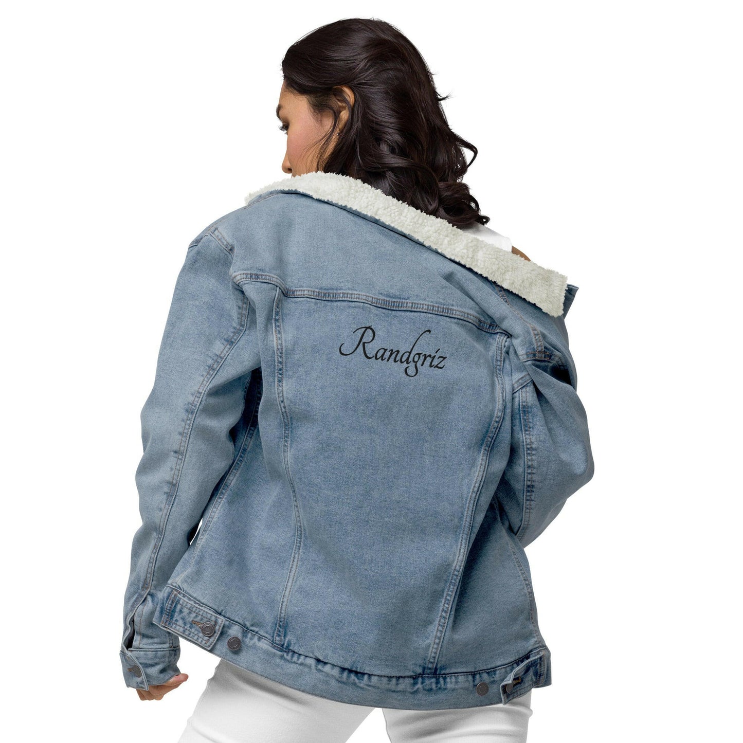 Brunhilde denim sherpa jacket.